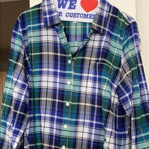 J. Crew Long Sleeve Striped Button Down Size XL